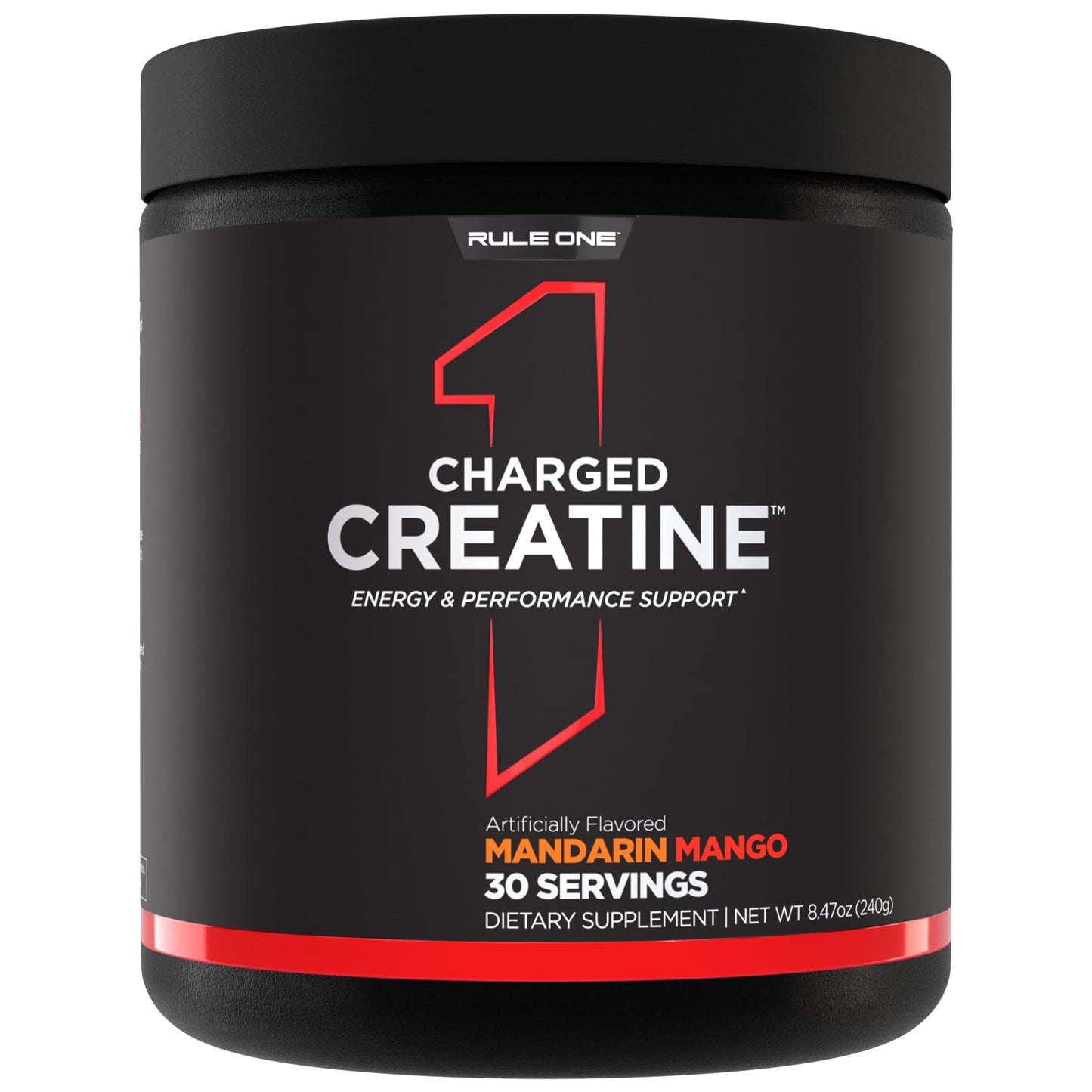 Rule 1 Charged Creatine - Multi-Function Workout Supplement with Creatine, Electrolyte, and Energy Blends for Intensity, Performance, & Hydration Support (30 Servings, Mandarin Mango)