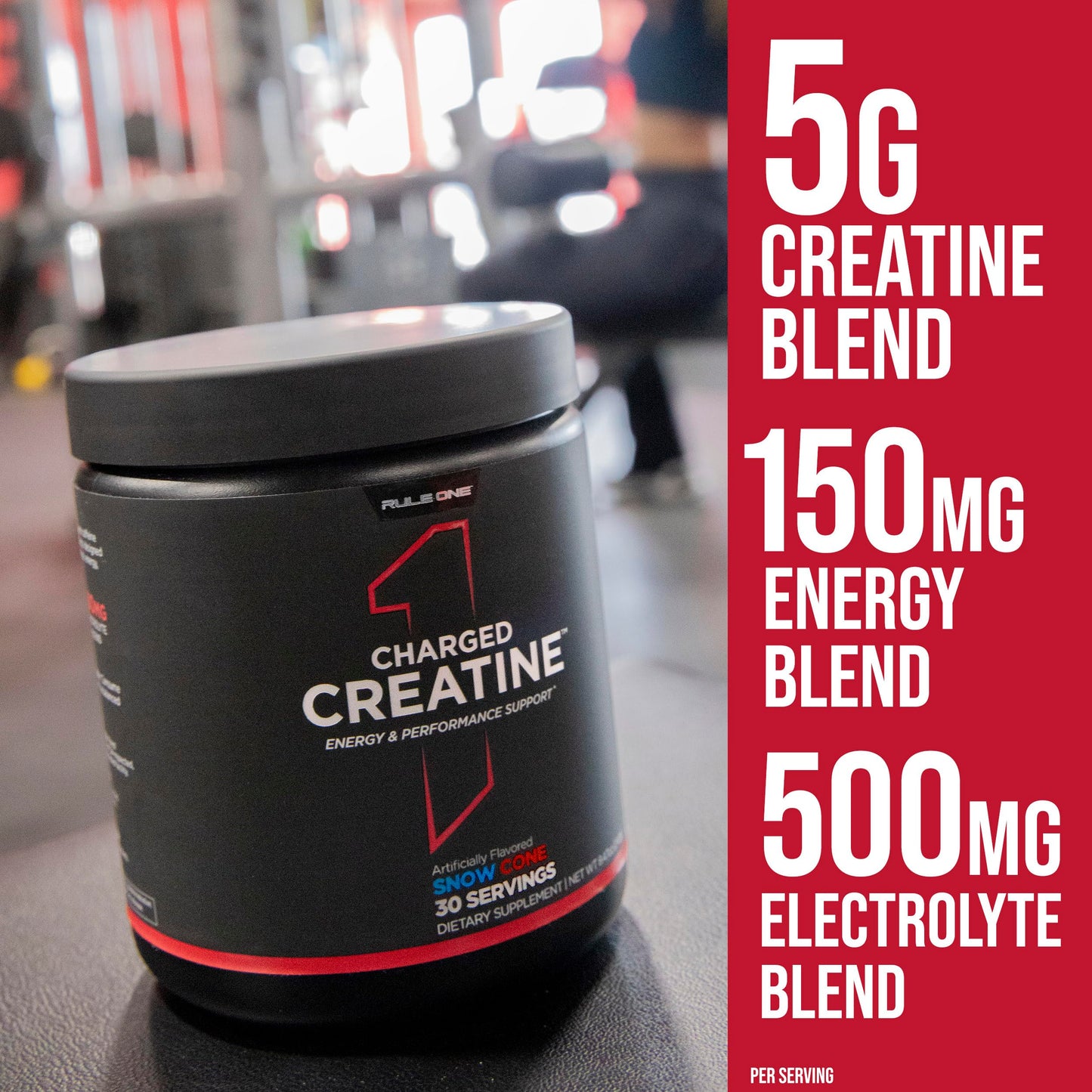 Rule 1 Charged Creatine - Multi-Function Workout Supplement with Creatine, Electrolyte, and Energy Blends for Intensity, Performance, & Hydration Support (30 Servings, Mandarin Mango)